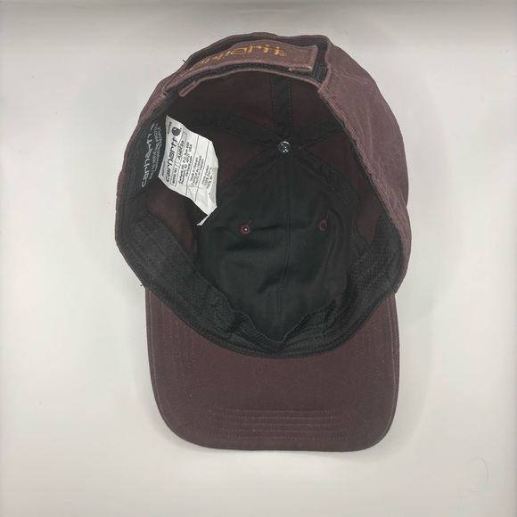 Carhartt Dark Maroon with Brown Logo Men’s Cap - Picture 7 of 8